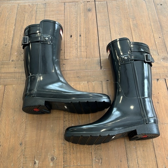 Hunter refined back strap Wellington short boots - Picture 10 of 11